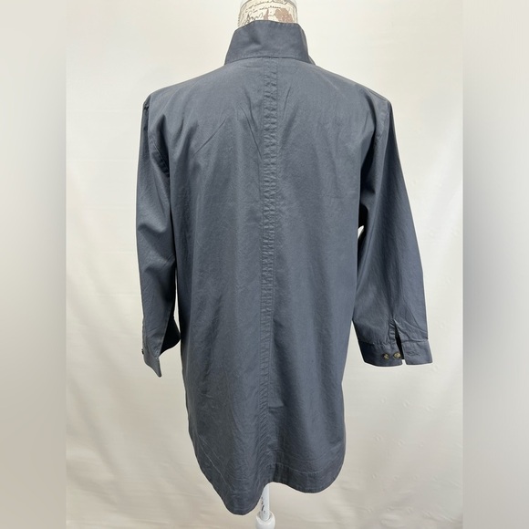 CLARIDGE & KING Gray mandarin‎ collar tunic top size L - Picture 4 of 13